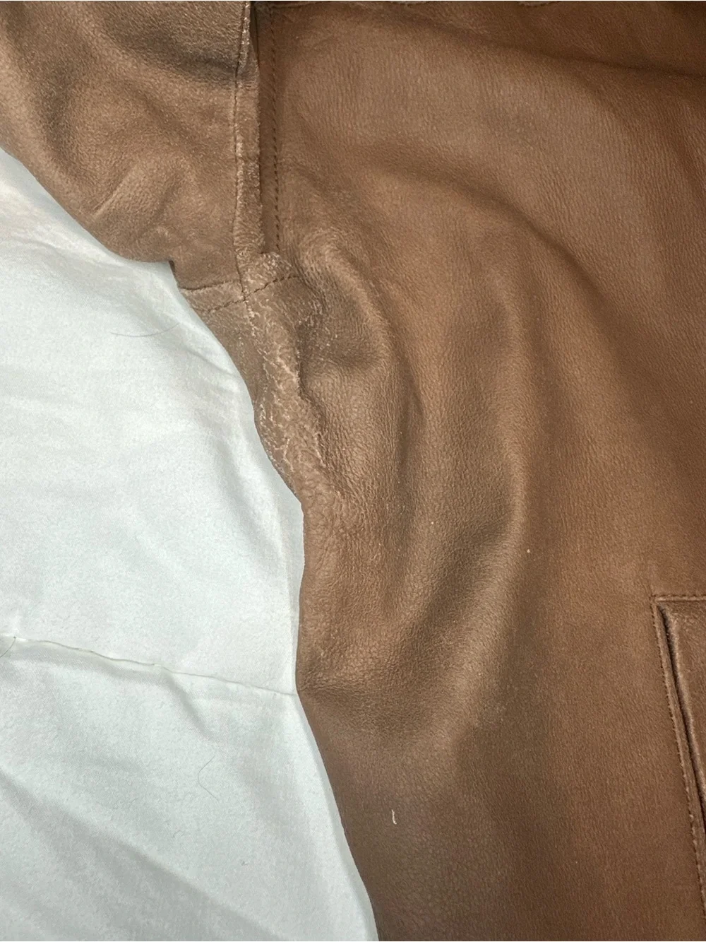 Pronto Uomo Brown Leather Bomber Jacket